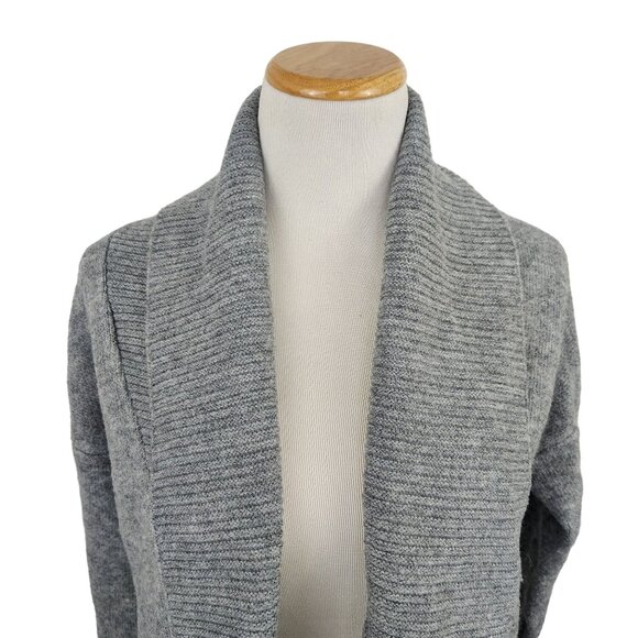 Time and Tru Sweater Women's Small 4-6 Cardigan Long Sleeve Open Front Knit Gray - Picture 6 of 8
